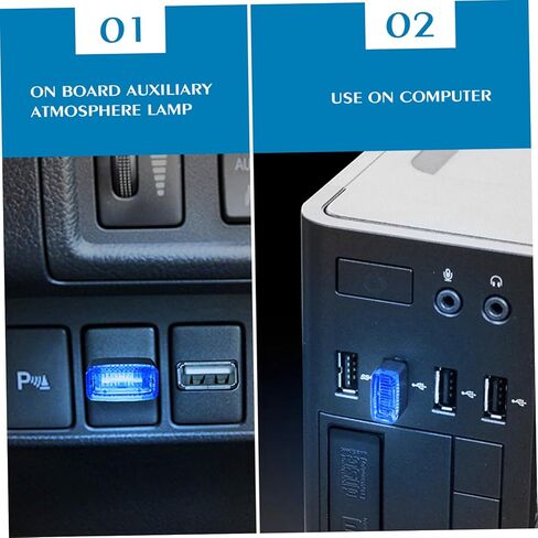 Cabilock 3Pcs Mini USB Atmosphere Lamp LED USB Car Light for Interior Illumination Compact and for Creating Comfortable Driving Atmosphere in Saudi Arabia