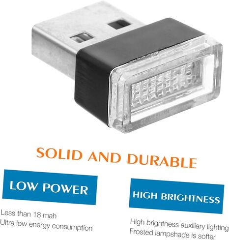 Cabilock 3Pcs Mini USB Atmosphere Lamp LED USB Car Light for Interior Illumination Compact and for Creating Comfortable Driving Atmosphere in Saudi Arabia