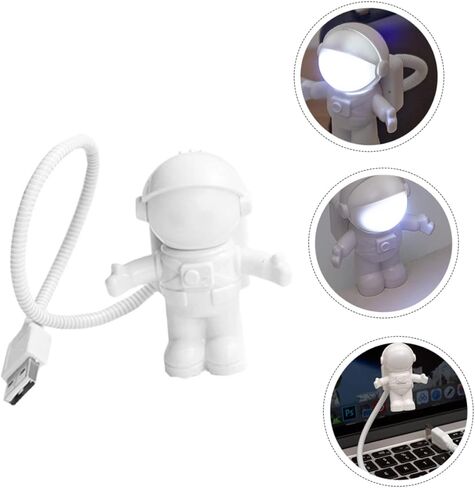 Astronaut USB LED Night Light for Boys and Girls Creative Flexible Spaceman Lamp for Bedroom Reading and Study Cute Design Energy Efficient Portable in Saudi Arabia
