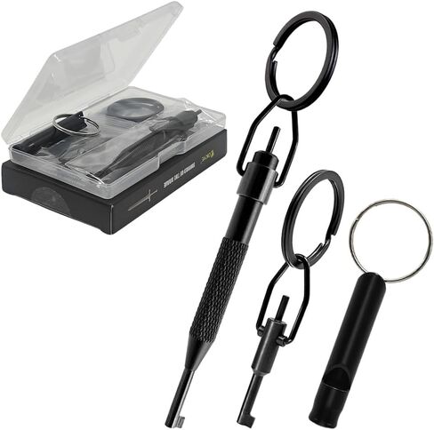 Professional Grade Dual Handcuff Keys Kit - Tactical Swivel Clip & Detachable Keyrings for Law Enforcement Duty Gear & Security Training Equipment 3 pack in Saudi Arabia