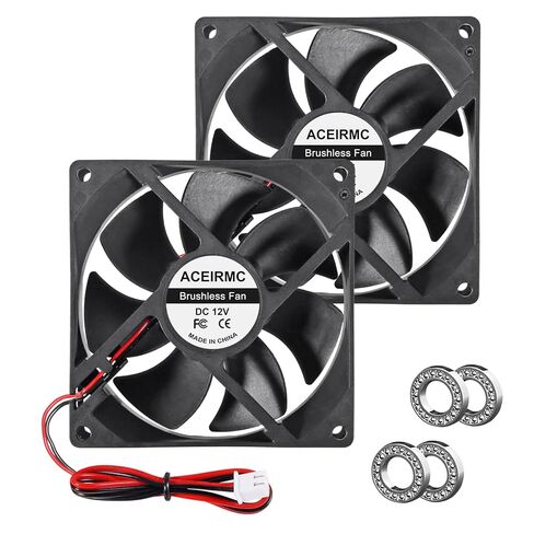 2pcs 9225 92mm x 25mm 12V DC Brushless Computer case Fan 12 Volt 2Pin Dual Ball for DIY Cooling Ventilation Exhaust Projects (Double Ball Bearing 12V 2pin) in Saudi Arabia