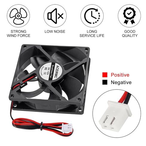 2pcs 9225 92mm x 25mm 12V DC Brushless Computer case Fan 12 Volt 2Pin Dual Ball for DIY Cooling Ventilation Exhaust Projects (Double Ball Bearing 12V 2pin) in Saudi Arabia