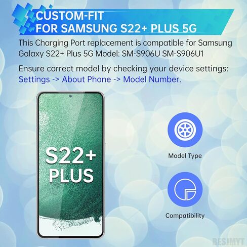 for Samsung Galaxy S22+ Plus Charging Port Replacement USB Charger Dock Connector Flex Cable Type-C Board USB Charger Type-C Board Connector Replacement Repair Fix for SM-S906U SM-S906U1 in Kuwait