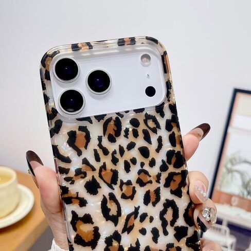 for iPhone 17 Pro Max Leopard Print Case,Cute Luxury Sparkle Translucent Clear Vintage Cheetah Print Soft TPU Silicone Protective Phone Case for Girls Women for iPhone 17 Pro Max 6.9",Cheetah in Saudi Arabia