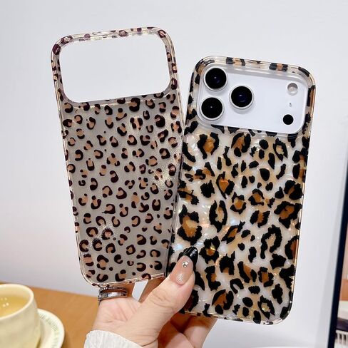 for iPhone 17 Pro Max Leopard Print Case,Cute Luxury Sparkle Translucent Clear Vintage Cheetah Print Soft TPU Silicone Protective Phone Case for Girls Women for iPhone 17 Pro Max 6.9",Cheetah in Saudi Arabia