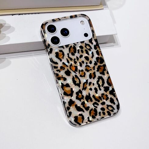 for iPhone 17 Pro Max Leopard Print Case,Cute Luxury Sparkle Translucent Clear Vintage Cheetah Print Soft TPU Silicone Protective Phone Case for Girls Women for iPhone 17 Pro Max 6.9",Cheetah in Saudi Arabia