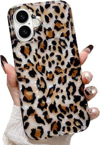 for iPhone 17 Pro Max Leopard Print Case,Cute Luxury Sparkle Translucent Clear Vintage Cheetah Print Soft TPU Silicone Protective Phone Case for Girls Women for iPhone 17 Pro Max 6.9",Cheetah in Saudi Arabia
