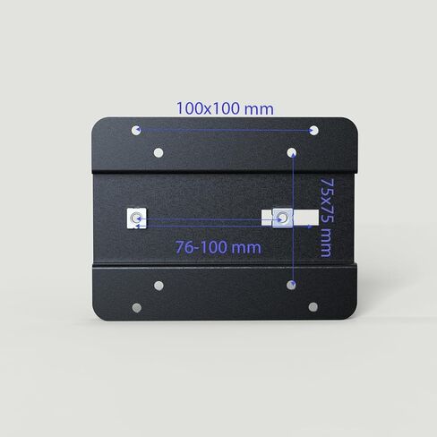 محول تركيب VESA للدعامة الفولاذية المطلية بيجبورد المتوافقة مع شاشات VESA مقاس 75x75/100x100 مم تناسب تباعد فتحات Pegboard بقطر ثقب 76-100 مم φ4-φ6 مم in Saudi Arabia