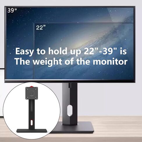 Adjustable Monitors Stand Freestanding for 22 39inch Screens with Tempereds Glass Base and Cable Management Freestanding Mount in Saudi Arabia