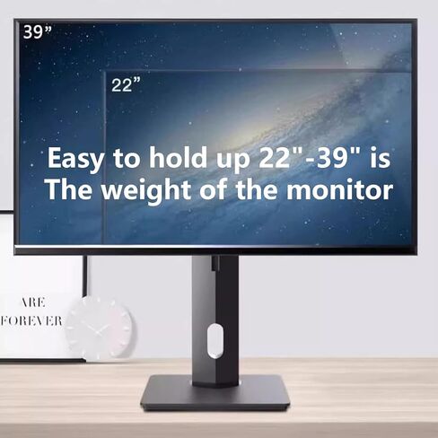Adjustable Monitors Stand Freestanding for 22 39inch Screens with Tempereds Glass Base and Cable Management Freestanding Mount in Saudi Arabia