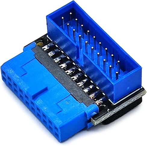 USB Front Panel Sockets Adapter, USB3.2 19Pin/20Pin to Motherboards Sockets Connection 90 Degree Turnable Adapter USB Front Panel Adapter in Saudi Arabia