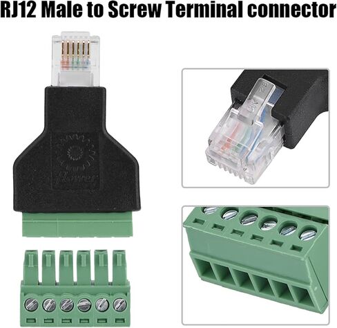 Ethernet RJ12 6P6C Male Connector Durable Compact HighImpact Plastic Adapter for Home Office Use in Saudi Arabia