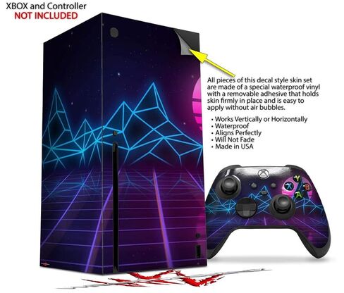 ملصق من الفينيل من WraptorSkinz متوافق مع وحدة التحكم ووحدة التحكم XBOX Series X - جبال Synth (وحدة التحكم في الألعاب غير متضمنة) in Kuwait