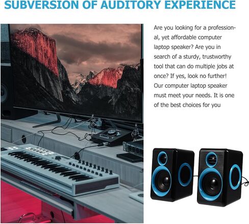 Mini Speaker USB 2.0 Desktop Computer Speaker Loudspeaker Box for Laptop Home Office with Dc 5v Power Compatible in Saudi Arabia