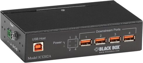 موزع USB 2.0 صناعي من الصندوق الأسود مع عزل، 4 منافذ in Kuwait