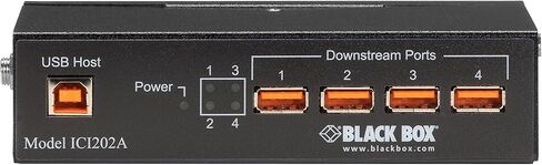 موزع USB 2.0 صناعي من الصندوق الأسود مع عزل، 4 منافذ in Kuwait