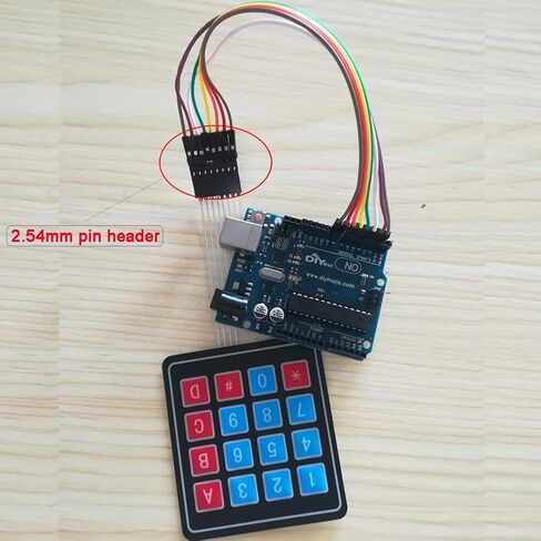 لوحة مفاتيح 4x4 16 مفتاح مصفوفة غشاء تبديل لوحة مفاتيح 8 سنون لـ Arduino ESP32 (عبوة من 5) in Kuwait