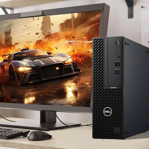 Dell OptiPlex Gaming Desktop PC SFF | Intel Core i5-10500 10th Gen | 16GB RAM | 256GB SSD | 24" Monitor | GeForce GT 1030 | WiFi | RGB Keyboard and Mouse | Gaming Computer | Windows 11 Pro (Renewed) in Kuwait