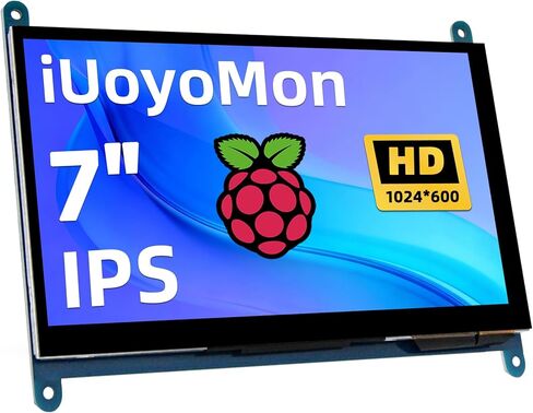 7 Inch Screen for Raspberry Pi, 1024×600 IPS HDMI Capacitive Screen LCD Display, Mini Portable Monitor Compatible with Raspberry Pi 5/4/3 BB Black Banana Pi Win11/10/8/7 (Non-Touch) in Saudi Arabia