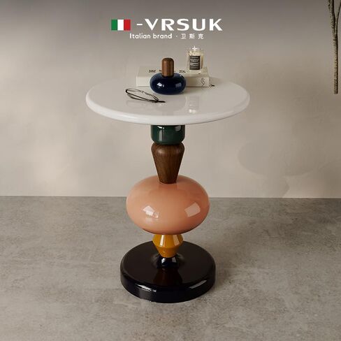 طاولات جانبية VRSUK طاولة قهوة ريفية معاصرة مع رف تخزين خشبي، طاولة نهاية بطبقتين لأريكة غرفة المعيشة وغرفة النوم in Kuwait