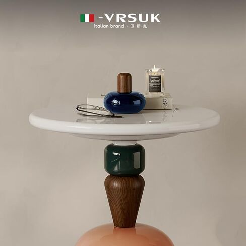 طاولات جانبية VRSUK طاولة قهوة ريفية معاصرة مع رف تخزين خشبي، طاولة نهاية بطبقتين لأريكة غرفة المعيشة وغرفة النوم in Kuwait