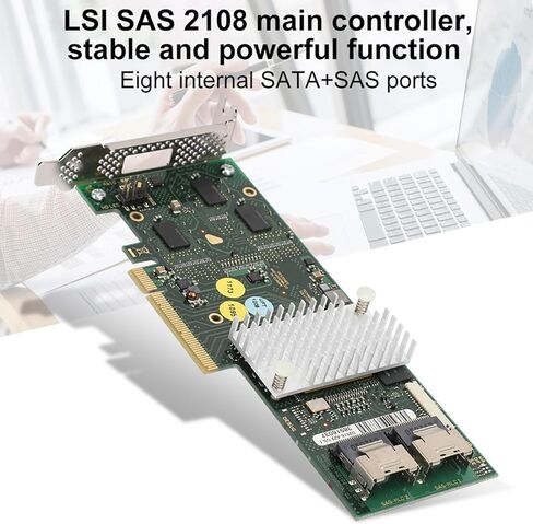 بطاقة تحكم LSI SAS 2108 RAID عالية الأداء، بطاقة صفيف SATA SAS مع ذاكرة تخزين مؤقت سعة 512 ميجابايت لأنظمة تخزين الخادم، حاجز منخفض المستوى in Saudi Arabia