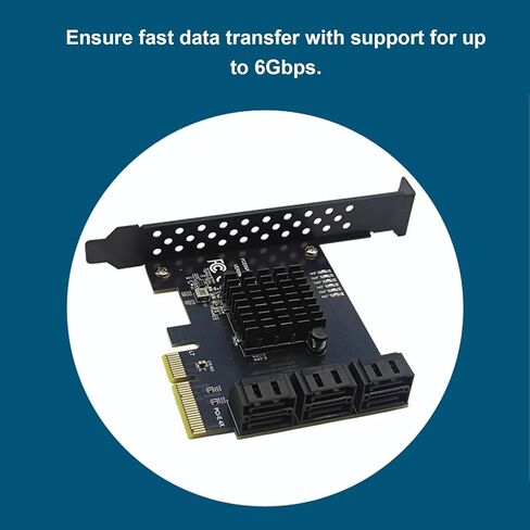 بطاقة تحكم PCIe 3.0، بطاقة توسيع 6 منافذ بسرعة 6 جيجابت في الثانية مع شريحة RTL9100، لأنظمة 10 11 in Saudi Arabia