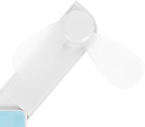 Portable Mini USB Double-head Fan, Rechargeable Folding Handheld Fan for Travel and Outdoor Use, Lightweight White USB Desk Cooling Device in Saudi Arabia