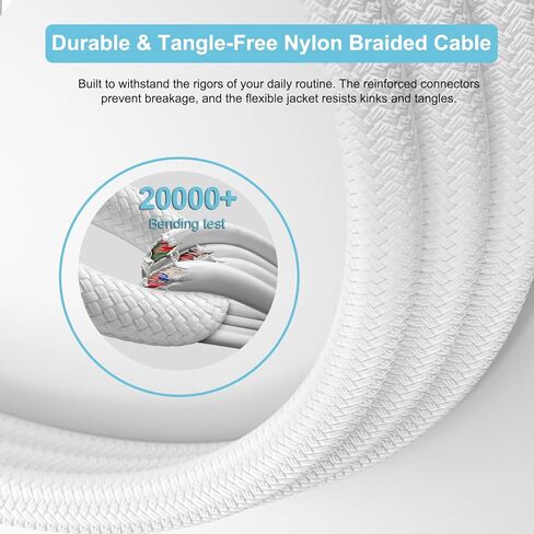 Travel Essentials for Apple Watch Charger, 100W 3 in 2 Dual USB C Multi Fast Charging Cable Portable USB C Cord for iPhone 17/16/15, iPad Pro, MacBook, Samsung, Google Pixel, iWatch Ultra/Series 1-10 in Saudi Arabia