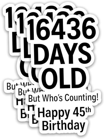(3Pcs) Funny 45th Birthday Sticker for Husband - You're 45 I Still Love You – Romantic Quote Birthday Gifts from Wife, Waterproof Vinyl Decals for Water Bottles, Scrapbooks, Journals, 3 x 2.2 inch in Saudi Arabia