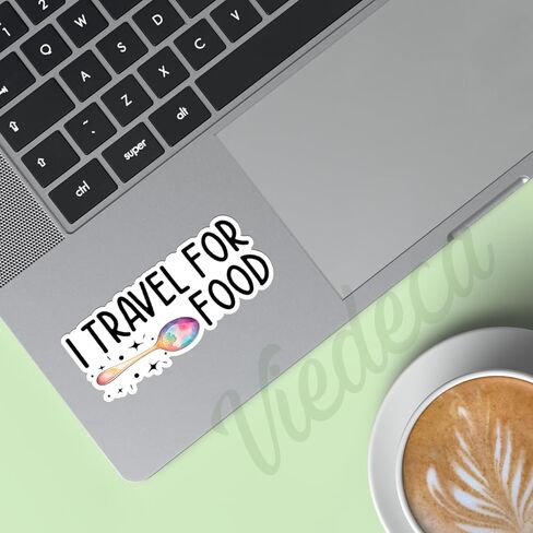 (3pcs) I Travel for Food Sticker Funny Sarcastic Sayings Foodaholic Adventure Traveling Lover Vinyl Decal for Tumbler Laptop Kindle Water Bottles Books Phone - Size 3x1.3 Inches in Saudi Arabia