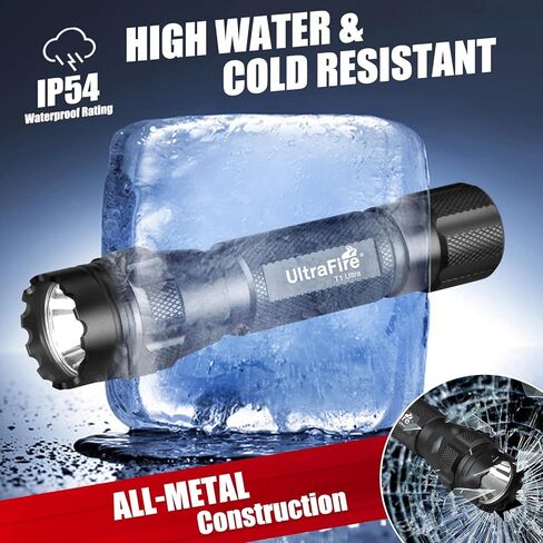 ULTRAFIRE مصباح يدوي أحمر تكتيكي، 620nm-630nm ضوء صيد LED أحمر عالي النقاء، فائق السطوع 218 ياردة وضع واحد طويل المدى للمراقبة الليلية ومفترس ذئب البراري (T1 Ultra-R) in Kuwait