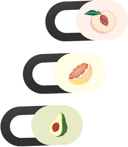 NUOBESTY 3pcs Webcam Privacy Covers Ultra-Thin Laptop Camera Shield Adhesive for Mobile and Tablet Prevents Access Easy Installation Fruit Design in Saudi Arabia