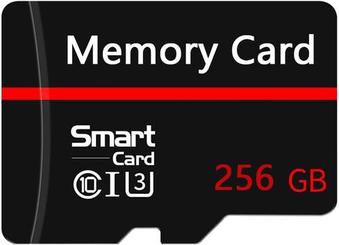 بطاقة ذاكرة 256 جيجا بايت بطاقة TF صغيرة بطاقة ذكية فائقة السرعة لهواتف Android وكاميرا الحركة والأجهزة اللوحية مساحة تخزين موسعة in Kuwait
