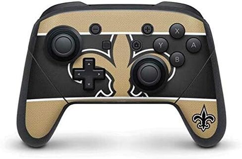 Skinit Decal Gaming Skin Compatible with Nintendo Switch Pro Controller - Officially Licensed NFL New Orleans Saints Zone Block Design in Saudi Arabia