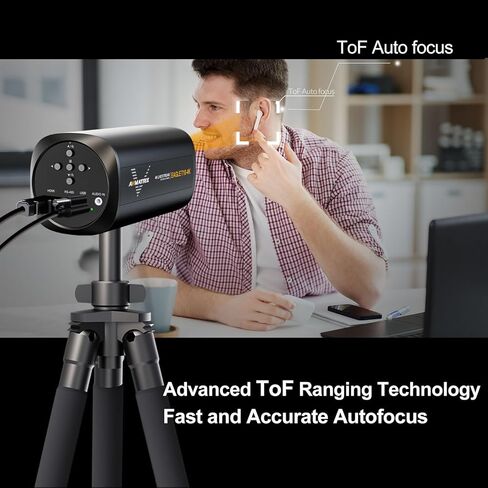 AVMATRIX FHD 4K Webcam with 1/1.28" Sensor, 10X Optical Zoom 75.4° Wide Angle ToF Auto Focus Streaming Camera with USB3.0 & HDMI Out Work with OBS Zoom Teams YouTube/Twitch/Facebook EGALE T10-4K in Saudi Arabia