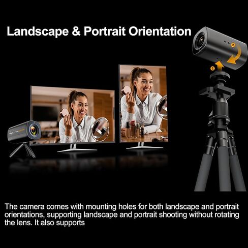 AVMATRIX FHD 4K Webcam with 1/1.28" Sensor, 10X Optical Zoom 75.4° Wide Angle ToF Auto Focus Streaming Camera with USB3.0 & HDMI Out Work with OBS Zoom Teams YouTube/Twitch/Facebook EGALE T10-4K in Saudi Arabia