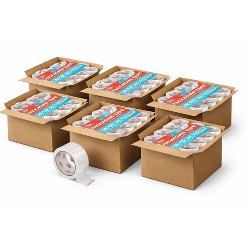 Simply Cool Packing Tape 36 Pack of 60 Yards Per Roll Heavy Duty Packaging Tape for Shipping, Mailing, Moving & Storage, Clear, Strong Refills Boxes 2160 Yards Total 1.97 Mil Thick 1.88" Wide in Kuwait