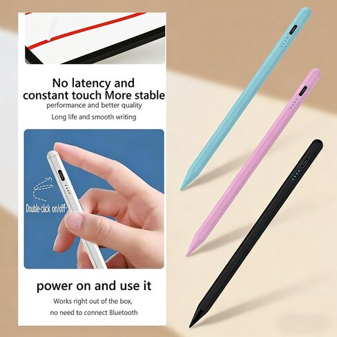 Universal Stylus Pen for Touch Screens, Compatible with Samsung Galaxy Tab A11/A11+A9/A8/A7, iPad,iPhone- Android/iOS/Windows,Capacitive Pen for Drawing & Note-Taking (Black) in Kuwait