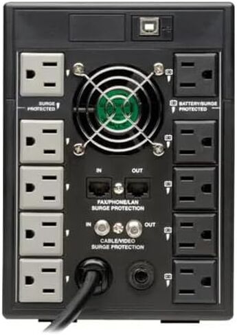 Eaton Tripp Lite SMART1500LCDT 1500VA 900W UPS Backup & Surge Protector, Line-Interactive AVR Sine Wave, 10 Outlets, LCD USB, 120V Tower, ACE 3 Year Warranty Included in Saudi Arabia