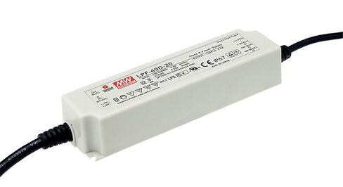 MW Mean Well LPF-40D-20 20V 2A 40W Single Output Switching with PFC LED Power Supply in Saudi Arabia