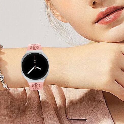 3 Pack Sport Bands Compatible with Samsung Galaxy Watch 8 40mm/44mm/Classic 46mm 2025, Slim Lace Breathable Rose Hollowed-out Soft Silicone Replacement Straps Wristbands for Galaxy Watch8/Classic in Saudi Arabia