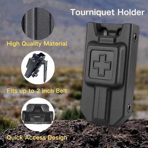 Tourniquet Holder for C-A-T Gen 7 and Older, Molle Tourniquet Holster with Upgraded Belt Clip, Tactical Tourniquet Pouch TQ Holder for Duty Belt in Kuwait