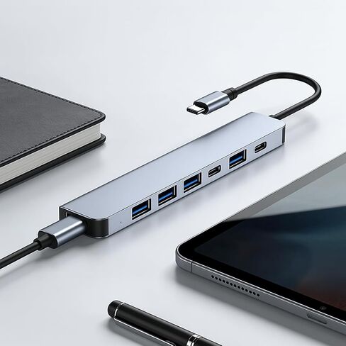 7-in-1 High Speed USB 3.0 Data Transfer Adapter Multiport Expansion with Type-C and USB-A Connectors in Saudi Arabia