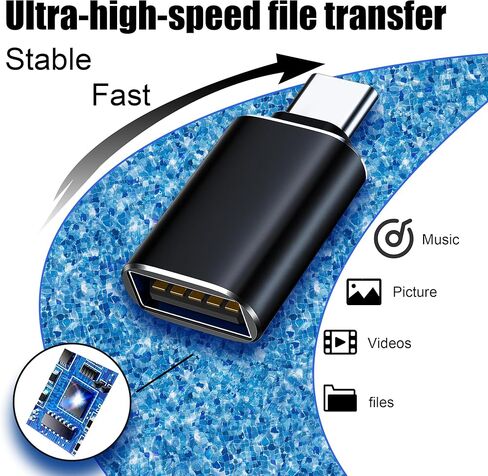USB-C Male to USB 3.2 Female Adapter, Compatible with iPhone 16 Pro Max, iMac 2021, iPad Pro 2021, MacBook Pro/Air, Type-C & Thunderbolt 3 Devices- 2 Pack Black in Saudi Arabia