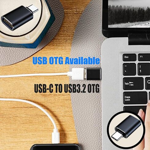 USB-C Male to USB 3.2 Female Adapter, Compatible with iPhone 16 Pro Max, iMac 2021, iPad Pro 2021, MacBook Pro/Air, Type-C & Thunderbolt 3 Devices- 2 Pack Black in Saudi Arabia
