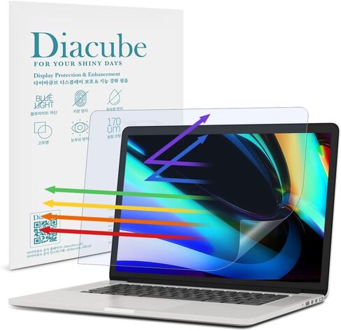 عبوتان من واقي الشاشة المضاد للتوهج (غير اللامع) لسلسلة MacBook | مكافحة بصمات الأصابع | تقليل إجهاد العين باستخدام مرشح حجب الضوء الأزرق (Macbook Pro 15 بوصة (2019~2017)) in Saudi Arabia