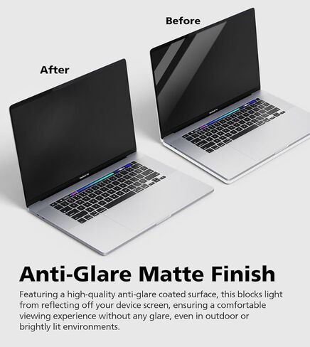 عبوتان من واقي الشاشة المضاد للتوهج (غير اللامع) لسلسلة MacBook | مكافحة بصمات الأصابع | تقليل إجهاد العين باستخدام مرشح حجب الضوء الأزرق (Macbook Pro 15 بوصة (2019~2017)) in Saudi Arabia