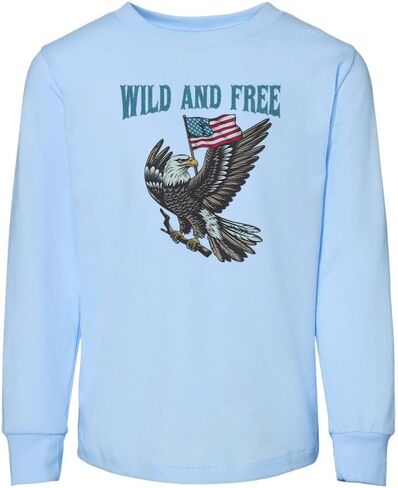 Eagle Wild and Free Toddler Kids Long Sleeve T-Shirt in Saudi Arabia