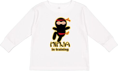 تي شيرت Inktastic Ninja in Training بأكمام طويلة للأطفال الصغار in Kuwait